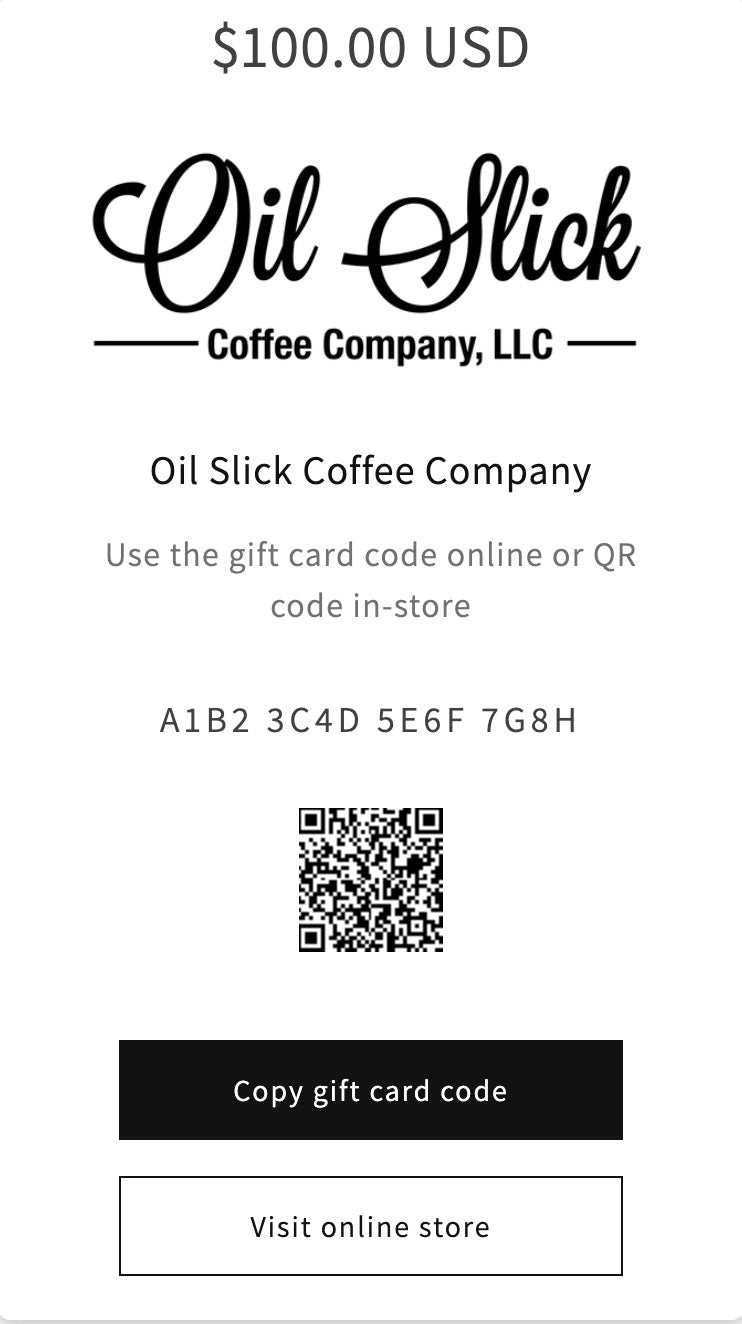 Coffee eGift Card